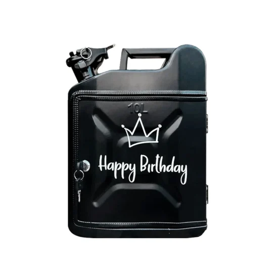 Kanisterbar 10 L Happy Birthday Krone schwarz