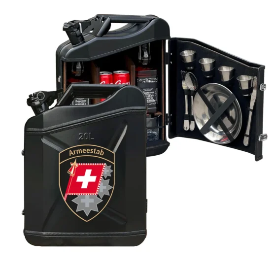 Kanisterbar 20 L Armeestab Figur Tür